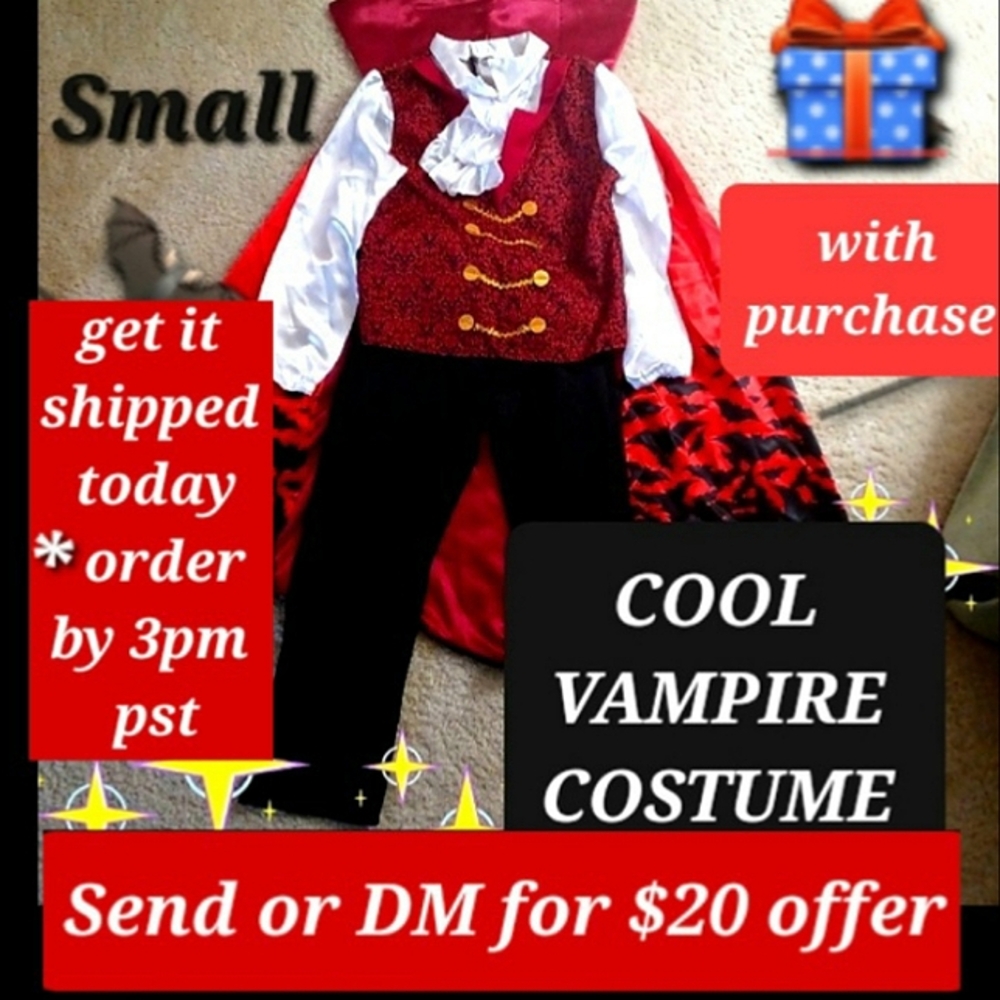 Vampire Halloween boys costume, small- Spooktacular creations